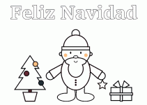 Dibujo de navidad para colorear